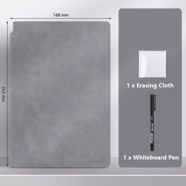 A5 Reusable Whiteboard Notebook with Erasing Cloth