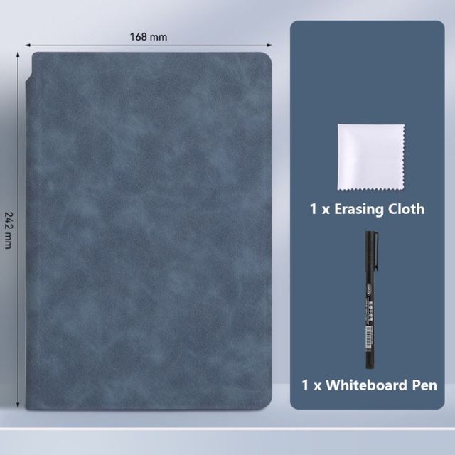 A5 Reusable Whiteboard Notebook with Erasing Cloth